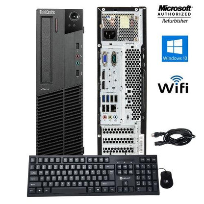 Lenovo ThinkCentre M92P (SFF) Desktop | Intel Core i5-3470 @ 3.20GHz (Quad-Core), 8GB RAM, 256GB SSD, Windows 10 Pro x64 | Intel HD Graphics, DisplayPort, VGA, USB 3.0, 1Gb Ethernet, Wi-Fi, Keyboard & Mouse | Small Form Factor PC, 1 Year Warranty