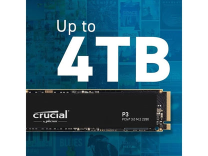 Crucial P3 4TB M.2 NVMe PCIe 3.0 SSD - CT4000P3SSD8