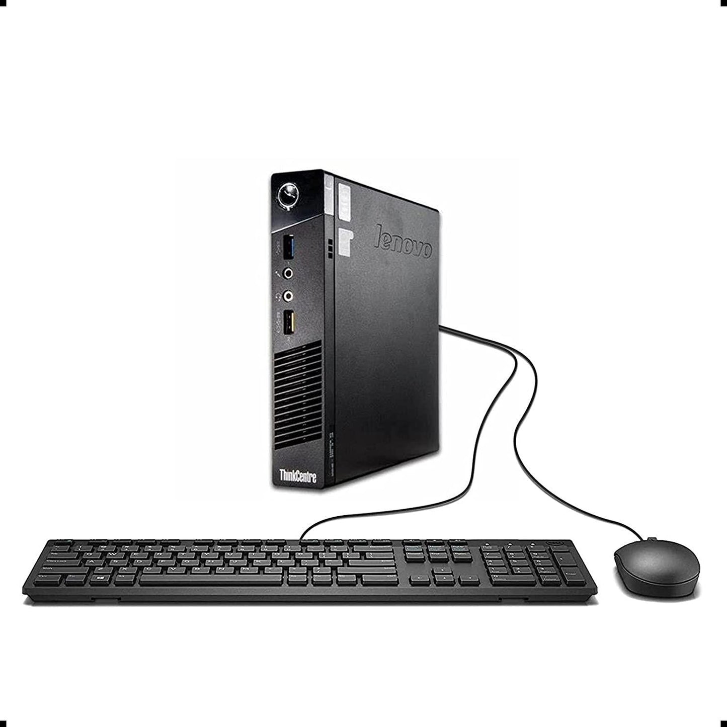 Lenovo ThinkCentre M93P Tiny Mini Desktop PC | Intel Core i5-4590T (Quad-Core) up to 3.6GHz (4th Gen) | 16GB RAM, 256GB SSD, WIFI, Keyboard and Mouse, Windows 10 Pro, VGA + DP, Gigabit Ethernet  - 1 Year Warranty