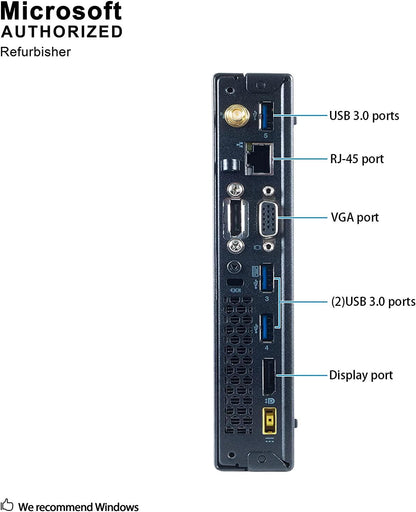 Lenovo ThinkCentre M93P Tiny Mini Desktop PC | Intel Core i5-4590T (Quad-Core) up to 3.6GHz (4th Gen) | 16GB RAM, 256GB SSD, WIFI, Keyboard and Mouse, Windows 10 Pro, VGA + DP, Gigabit Ethernet  - 1 Year Warranty