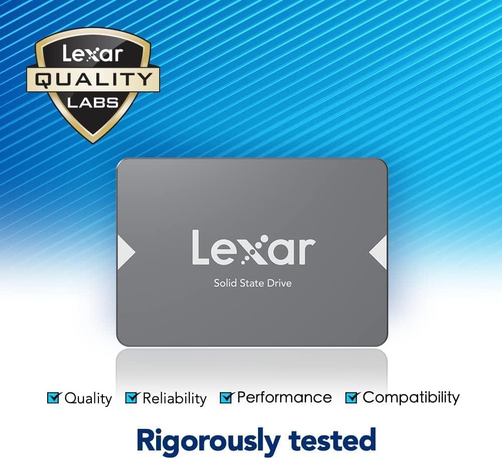 Lexar NS100 2.5” SATA III (6GB/S) 256GB Solid-State Drive Internal Laptop PC Hard Drive, SATA III 2.5" Internal SSD  , New