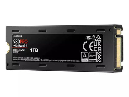 Samsung 980 Pro 1TB M.2 NVMe PCIe 4.0 SSD with Heatsink