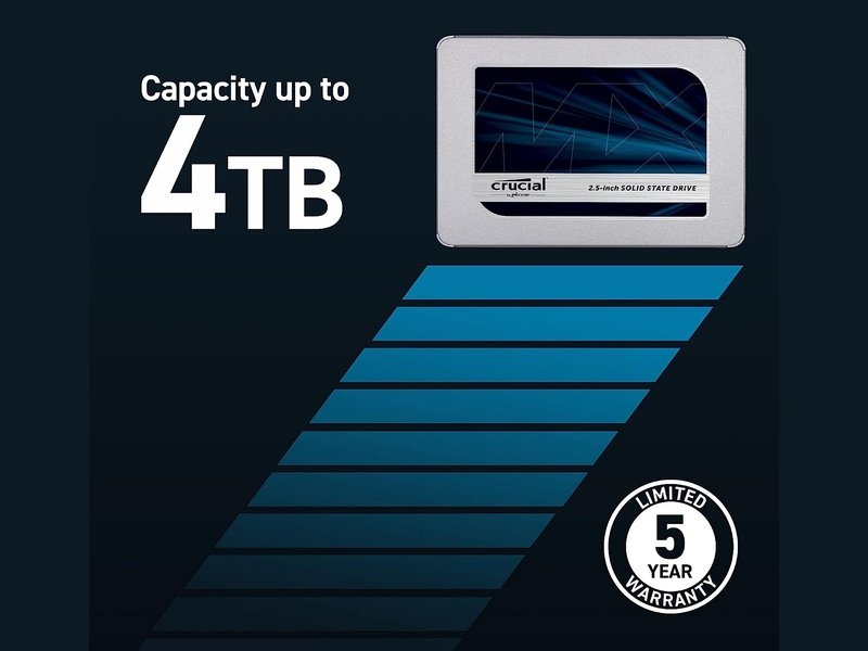 Crucial MX500 500GB 2.5" 3D NAND SATA III SSD - CT500MX500SSD1