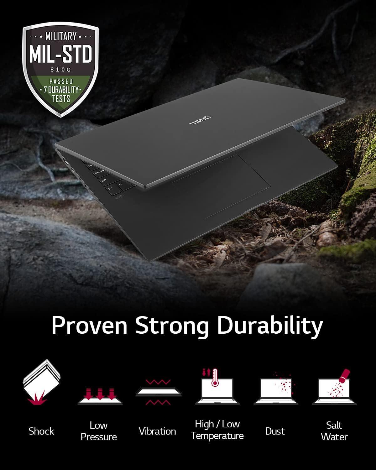 LG GRAM 17-inch Laptop 17Z90Q Ultra-Slim Laptop Intel® Evo (12th Gen) i7-1260P 16GB LPDDR5 512GB NVMe Win11 Home BLACK - Open Box - 1 Year Warranty | Ultra-Lightweight Laptop