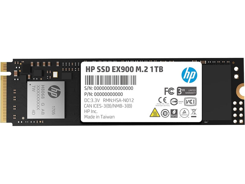 HP EX900 1TB PCIe3.0x4 SSD M.2 SSD 3D NAND Flash [5XM46AA#]