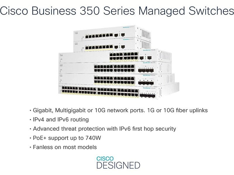 Cisco CBS350-8MGP-2X-AU CBS350 8-Port PoE+ 124W Managed Switch w/ 2x10G SFP+