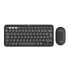 LOGITECH PEBBLE 2 COMBO, CLAVIER ET SOURIS SANS FIL, DISCRETS ET PORTABLES - GRAPHITE