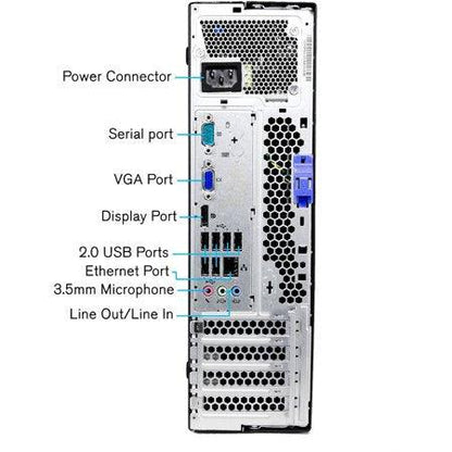 Lenovo M93P ThinkCentre (SFF) Small Form Factor Desktop PC - Intel Quad Core i5-4570 (4th Gen), 3.2GHz, 3.6GHz Boost / 16GB RAM / 512GB SSD / Wi-Fi, Keyboard & Mouse / USB 3.0 / VGA / DisplayPort / Gigabit Ethernet / Windows 10 Pro - 1 Year Warranty