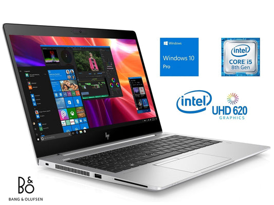 HP EliteBook 840 G5 Notebook PC, 14" FHD (1080p) Display, Intel Core i5-8350U (8th Gen) Quad-Core Up to 3.4GHz, 32GB RAM, 1TB NVMe SSD, USB Type-C, HDMI, Wi-Fi, Bluetooth, 1 Year Warranty, Windows 11 Ready - Grade A (Certified Refurbished)