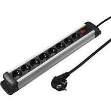 BLOC MULTIPRISES ALUMINIUM 8 PRISES 2P+T 3680W 230V 16A