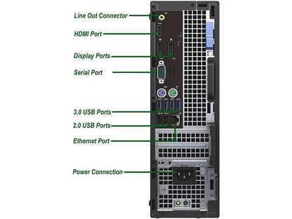 Dell OptiPlex 3050 (SFF) Desktop  | Intel Core i3-7100 (7th Gen) 3.90 GHz, 8GB DDR4 RAM, 256GB NVMe M.2 SSD, USB3.0 & HDMI, DisplayPort, 1GBe LAN  Port, Includes Wi-Fi, Keyboard & Mouse | Windows 10 Pro, Certified Refurbished- 1 Year Warranty