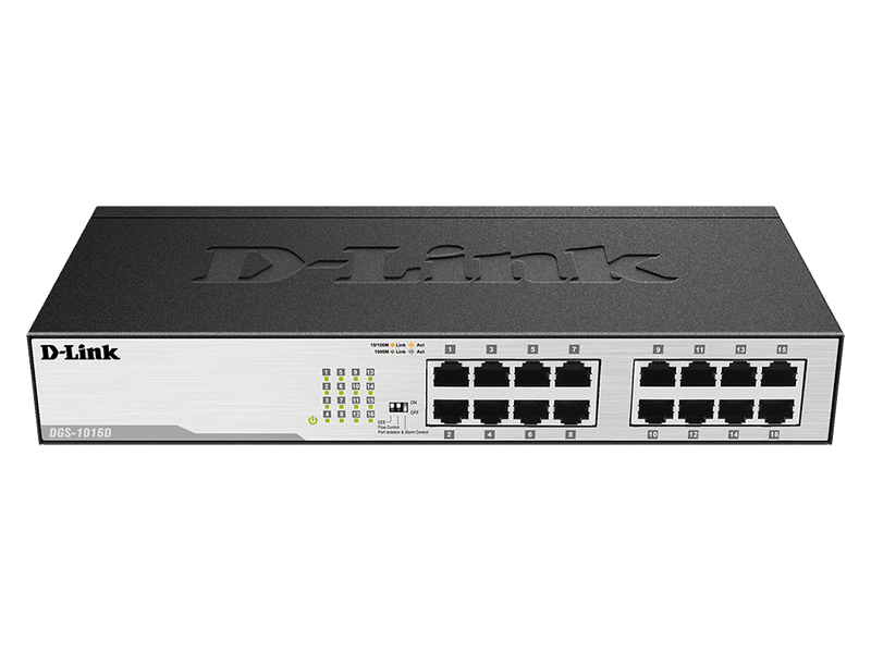 D-Link DGS-1016D 16-Port Gigabit Unmanaged Switch (Metal Housing)