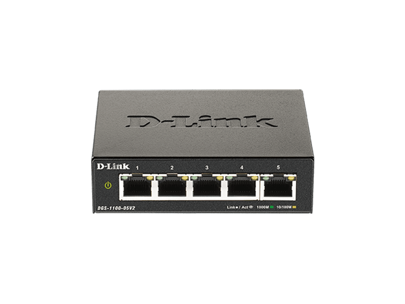 D-Link DGS-1100-05V2 5-Port Gigabit Smart Managed Switch