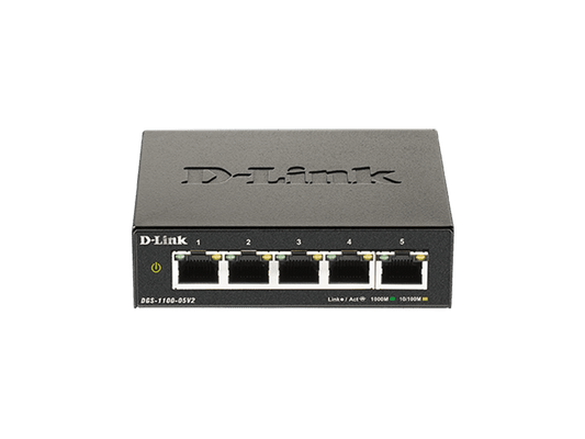 D-Link DGS-1100-05V2 5-Port Gigabit Smart Managed Switch