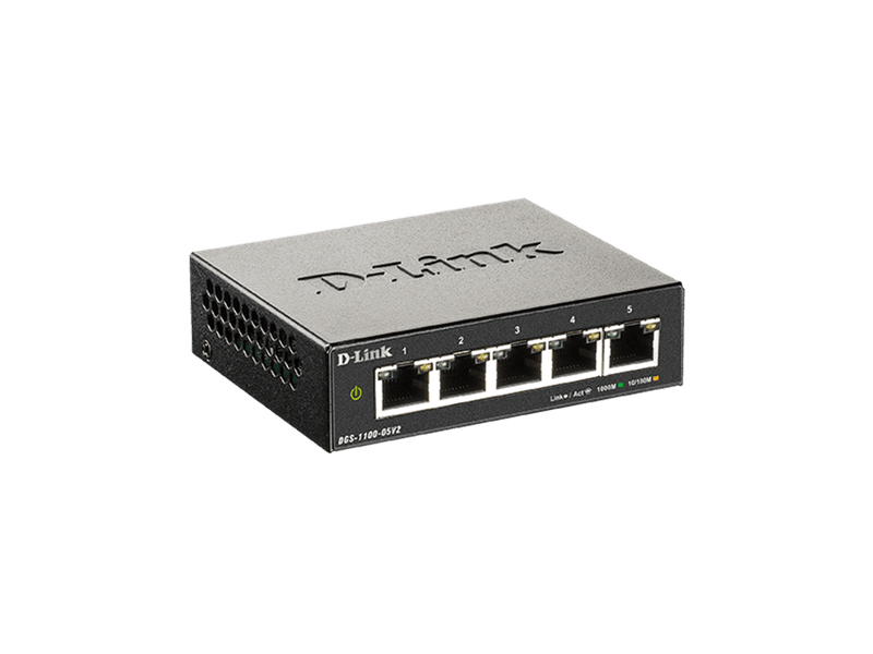 D-Link DGS-1100-05V2 5-Port Gigabit Smart Managed Switch