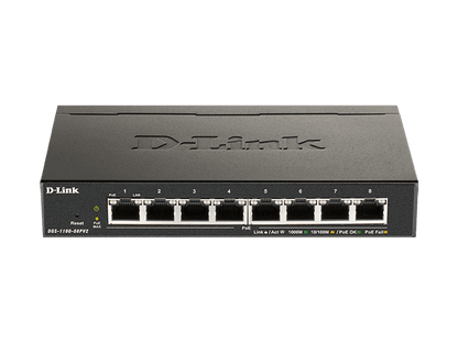 D-Link DGS-1100-08PV2 8-Port PoE+ 64W Gigabit Managed Switch
