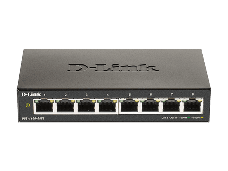 D-Link DGS-1100-08V2 8-Port Gigabit Smart Managed Switch