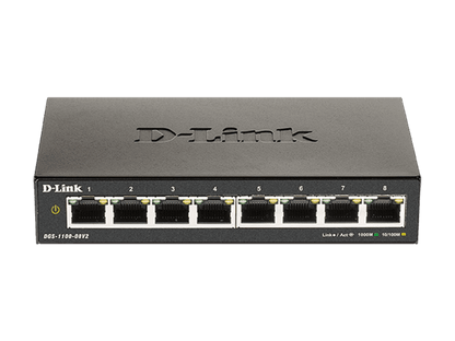D-Link DGS-1100-08V2 8-Port Gigabit Smart Managed Switch