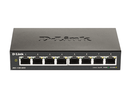 D-Link DGS-1100-08V2 8-Port Gigabit Smart Managed Switch