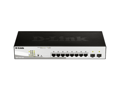 D-Link DGS-1210-10P 10-Port PoE 65W Gigabit Managed Switch with 8xRJ45 PoE/PoE+ and 2x1G SFP