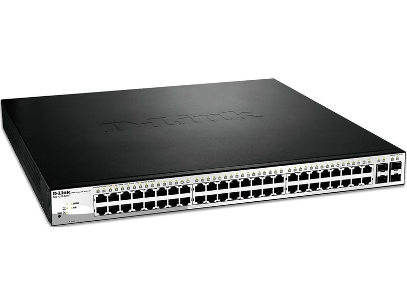 D-Link DGS-1210-52MP 52-Port PoE 370W Gigabit Managed Switch with 52xRJ45 Ports and 4x1G RJ45/SFP Combo Ports