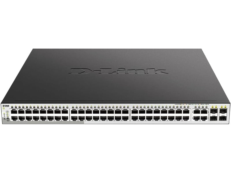 D-Link DGS-1210-52MP 52-Port PoE 370W Gigabit Managed Switch with 52xRJ45 Ports and 4x1G RJ45/SFP Combo Ports
