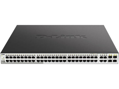 D-Link DGS-1210-52MP 52-Port PoE 370W Gigabit Managed Switch with 52xRJ45 Ports and 4x1G RJ45/SFP Combo Ports