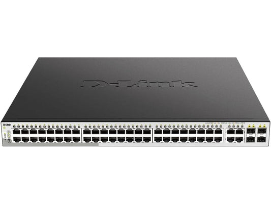 D-Link DGS-1210-52MP 52-Port PoE 370W Gigabit Managed Switch with 52xRJ45 Ports and 4x1G RJ45/SFP Combo Ports
