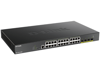 D-Link DGS-1250-28XMP 28-Port PoE Gigabit Managed Switch with 24xBASE-T PoE and 4x10G SFP+ Ports
