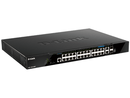 D-Link DGS-1520-28MP 28-Port PoE+ 370W Stackable Smart Managed Switch with 2x10G SFP+/Uplink Ports and 4x2.5G PoE+ Ports
