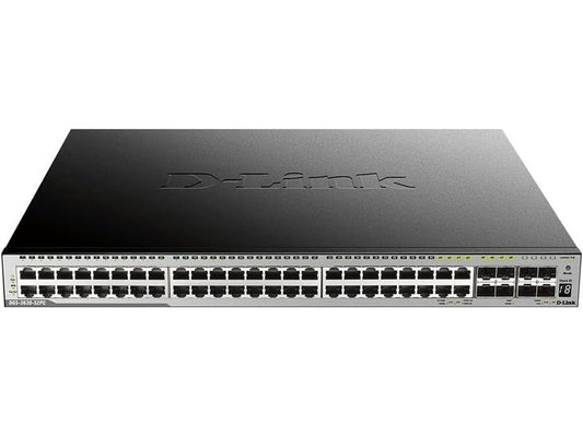 D-Link DGS-3630-52PC 52-Port PoE 740W Stackable Managed Switch 48xBASE-T PoE+ and 4x10G SFP+/Uplink Ports