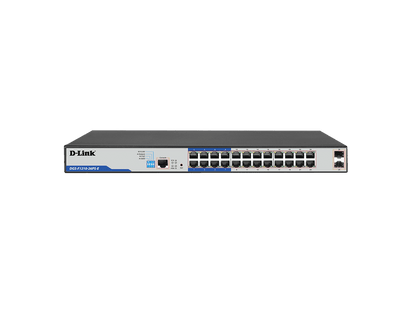 D-Link DGS-F1210-26PS-E 26-Port PoE+ 230W Gigabit Managed Switch with 24xRJ45 PoE+ and 2x1G SFP Ports