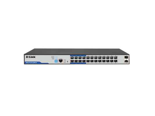 D-Link DGS-F1210-26PS-E 26-Port PoE+ 230W Gigabit Managed Switch with 24xRJ45 PoE+ and 2x1G SFP Ports