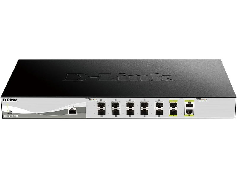 D-Link DXS-1210-12SC 12-Port Gigabit Ethernet Managed Switch with 10x10G SFP+ and 2x10G BASE-T Ports