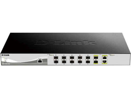 D-Link DXS-1210-12SC 12-Port Gigabit Ethernet Managed Switch with 10x10G SFP+ and 2x10G BASE-T Ports