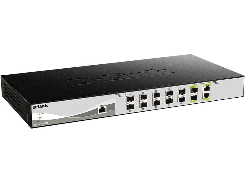 D-Link DXS-1210-12SC 12-Port Gigabit Ethernet Managed Switch with 10x10G SFP+ and 2x10G BASE-T Ports
