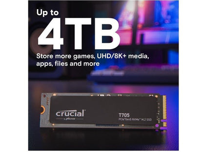Crucial T705 PCIe Gen5 NVMe M.2 SSD 2TB - CT2000T705SSD3