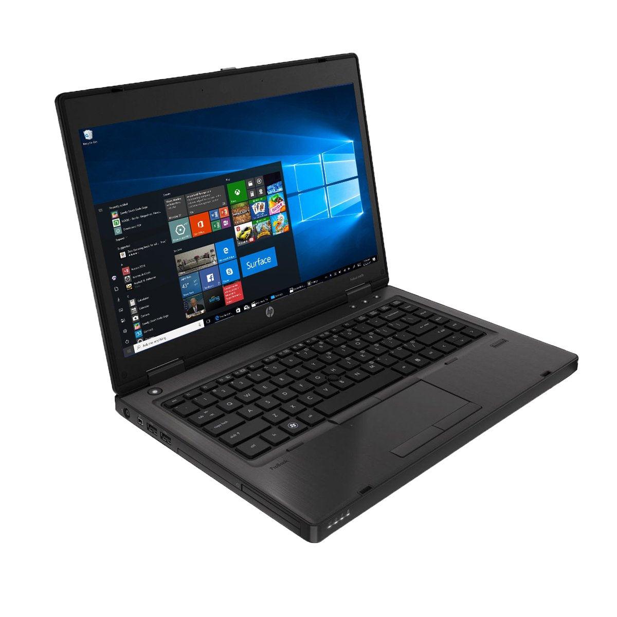 HP ProBook 6460b 14" HD (720p) Notebook PC - Intel Core i5-2410M @ 2.90 GHz (2nd Gen), 16GB RAM, 512GB SSD, Integrated Graphics, DVD-RW, VGA, DisplayPort (DP), Ethernet, Windows 10 Pro x64 (Certified Refurbished Grade A) - 1 Year Warranty