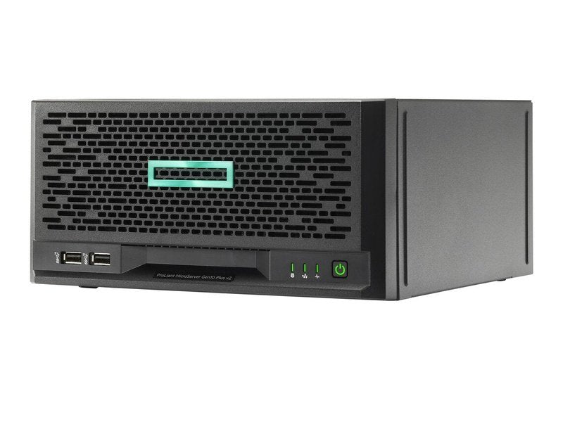 CTO Build - HPE ProLiant MicroServer Gen10 Plus v2 E-2314 2.8GHz 4-core 32GB Memory & 2xDC600M 960GB 4LFF-NHP 180W External PS Server