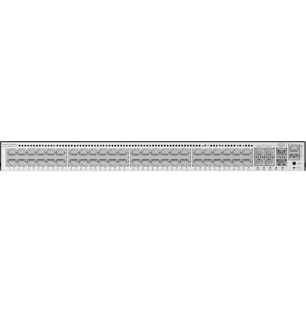 Huawei Switch S5735-L48P4XE-A-V2 (48*GE ports. 4*10GE SFP+ ports. 2*12GE stack ports. PoE+. 1*AC power)