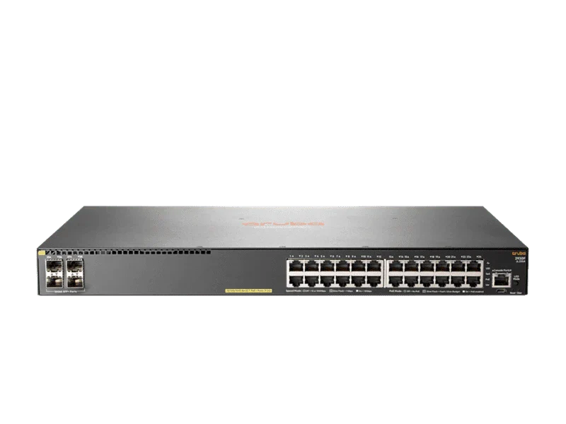 HPE JL255A Aruba 2930F 24-Port 370W PoE+ Gigabit Switch w/ 4-Port 10G/1G SFP+