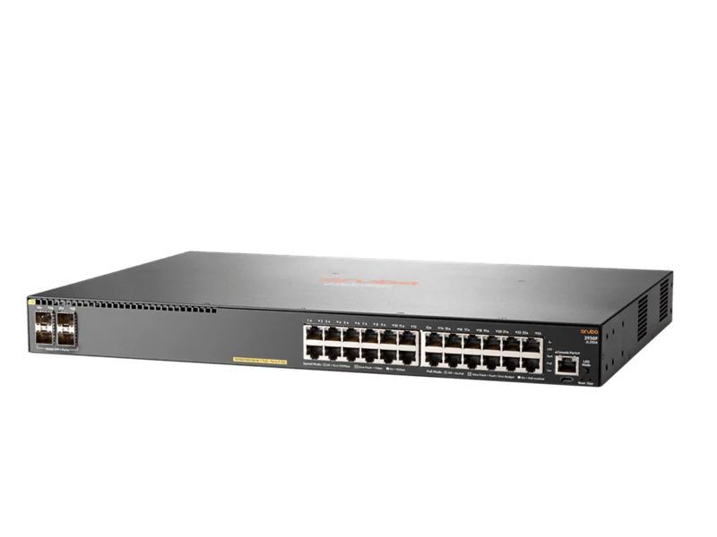 HPE JL255A Aruba 2930F 24-Port 370W PoE+ Gigabit Switch w/ 4-Port 10G/1G SFP+