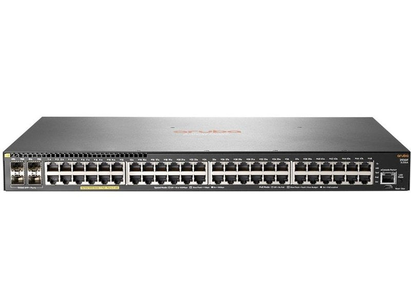 HPE JL256A Aruba 2930F 48-Port PoE+ 370W Manageable Gigabit Switch with 4x10G SFP+