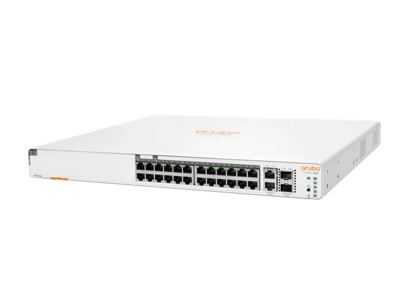 HPE JL807A Aruba Instant On 1960 24-Port PoE 370W Manageable Gigabit Switch w/ 2x10G SFP+
