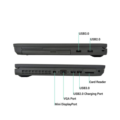 Lenovo ThinkPad T540p Business Workstation | 15.6" FHD (1080p), Intel Core i7-4600M @ 2.90GHz (4th Gen) 16GB RAM, 1TB (1000GB) SSD, Full Size Key + NumPad , Webcam, DisplayPort, DVDRW | Windows 10 Pro x64, Grade A (Certified Refurbished) - 1 Year Warranty