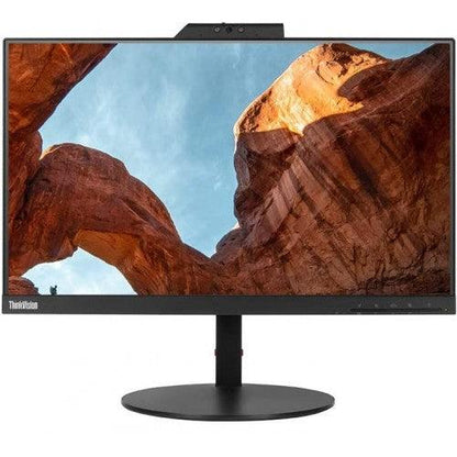 Lenovo ThinkVision T22v-10 21.5" Full HD IPS (1920 x 1080P) 60 Hz (Borderless/Frameless) - HDMI, VGA, DP ports, USB3.0, fully functional stand with Camera, Speaker & Mic | OPEN-BOX - 60 DAYS WARRANTY