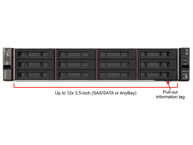 Lenovo SR650 V2 Rack Server Xeon Silver 4310 16GB 8-bay 3.5" 930-8i 750W 3YR