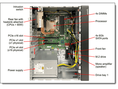 Lenovo ST50 V2 Tower Server Xeon E-2324G 8GB 2-Bay 3.5" 300W 3YR