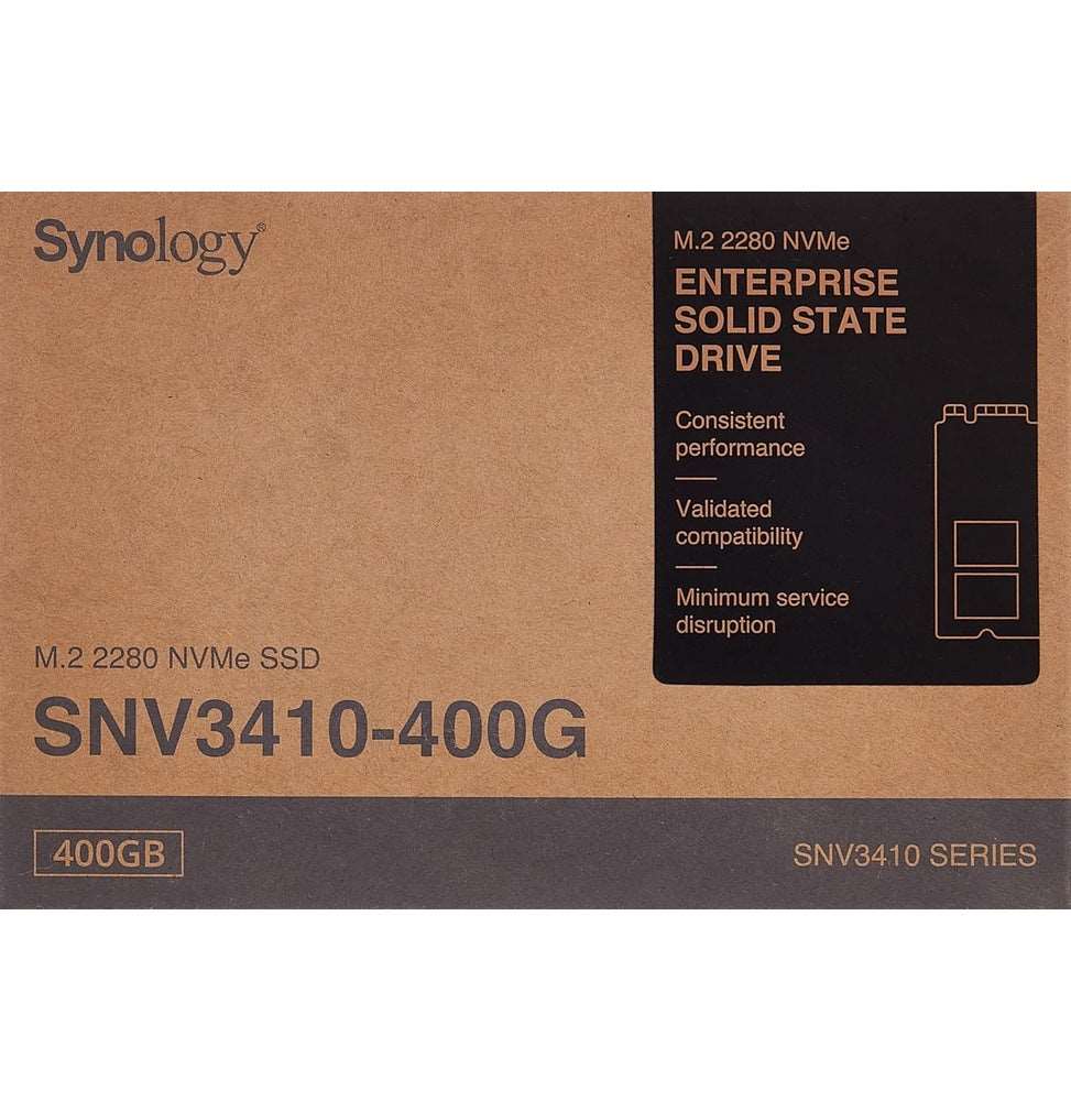 Disque Dur Synology SNV3410 400GB SSD NVMe M.2 2280 36M (SNV3410-400G)