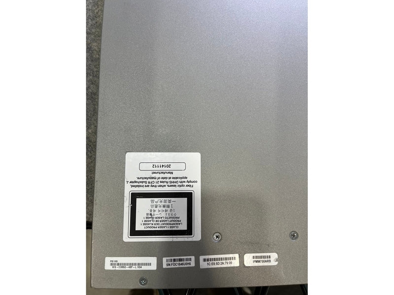 Cisco Catalyst WS-C3850-48F-L 48-Port Full PoE+ Gigabit Ethernet Switch – 800W PoE Budget, LAN Base *used